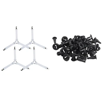 

25x Plastic Push in Car Bumper Fender Door Rivets Clip 10mm & 4x Bed Sheet Holder Straps,Adjustable Bed Sheet Fastener