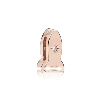 

Rose Golden Color Roket Clip Reflexions Beads for Jewelry Making Spaceship Women DIY Charm Beads for Reflexions Belt Bracelets