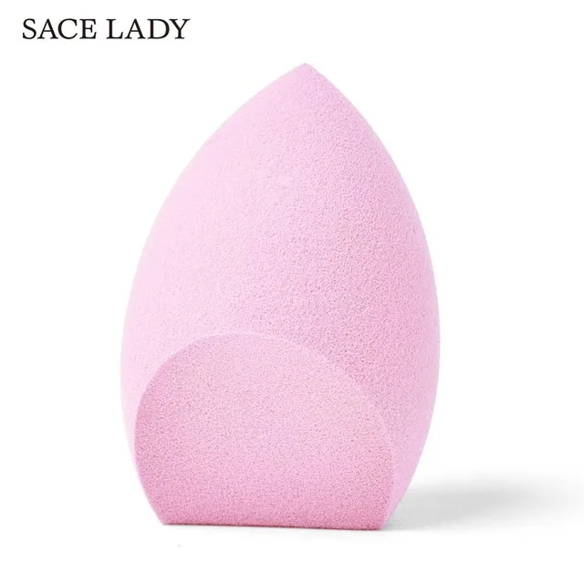 Розовый SACE LADY губка для макияжа Профессиональный косметический слоеный для отбеливающий увлажняющий bb-крем блендер для макияжа Мягкая губка для воды - Цвет: Розовый