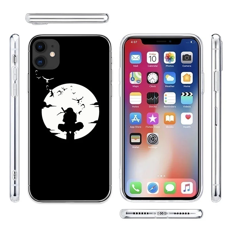 Черный чехол для телефона с японским Аниме Наруто Итачи IPhone 11 Pro Max 8 Plus 7 6S 5S SE X XS MAX