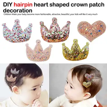 

10pcs Rainbow Appliques Heart Patches for Hair Clip Decor Padded Patches for DIY Crafts Clothes Headwear Hat Accessories