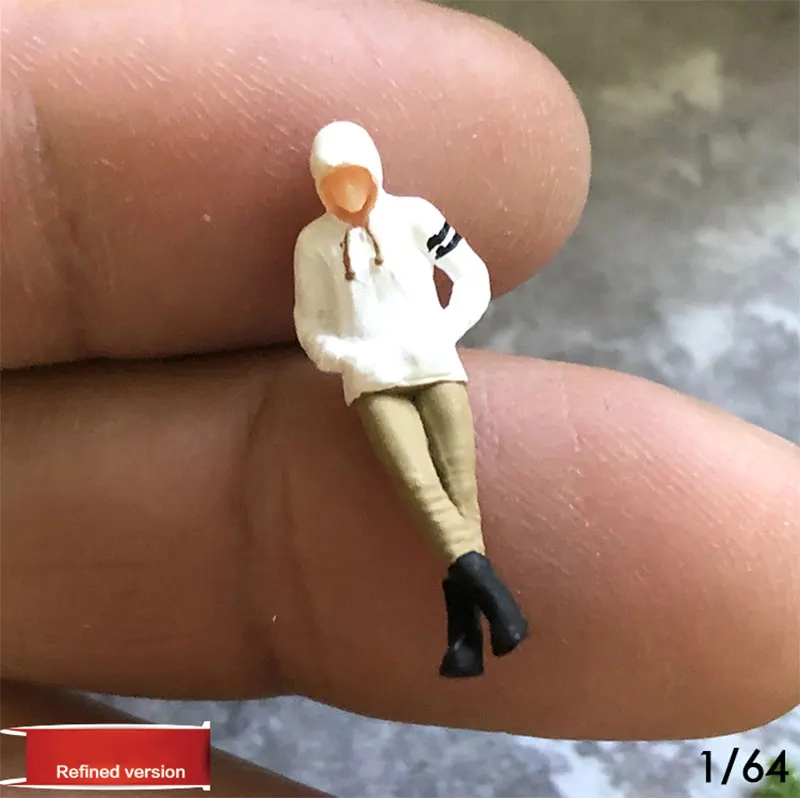 1: 64 масштаб балахон мужской наклоняющийся на стороне автомобиля сцена украшения