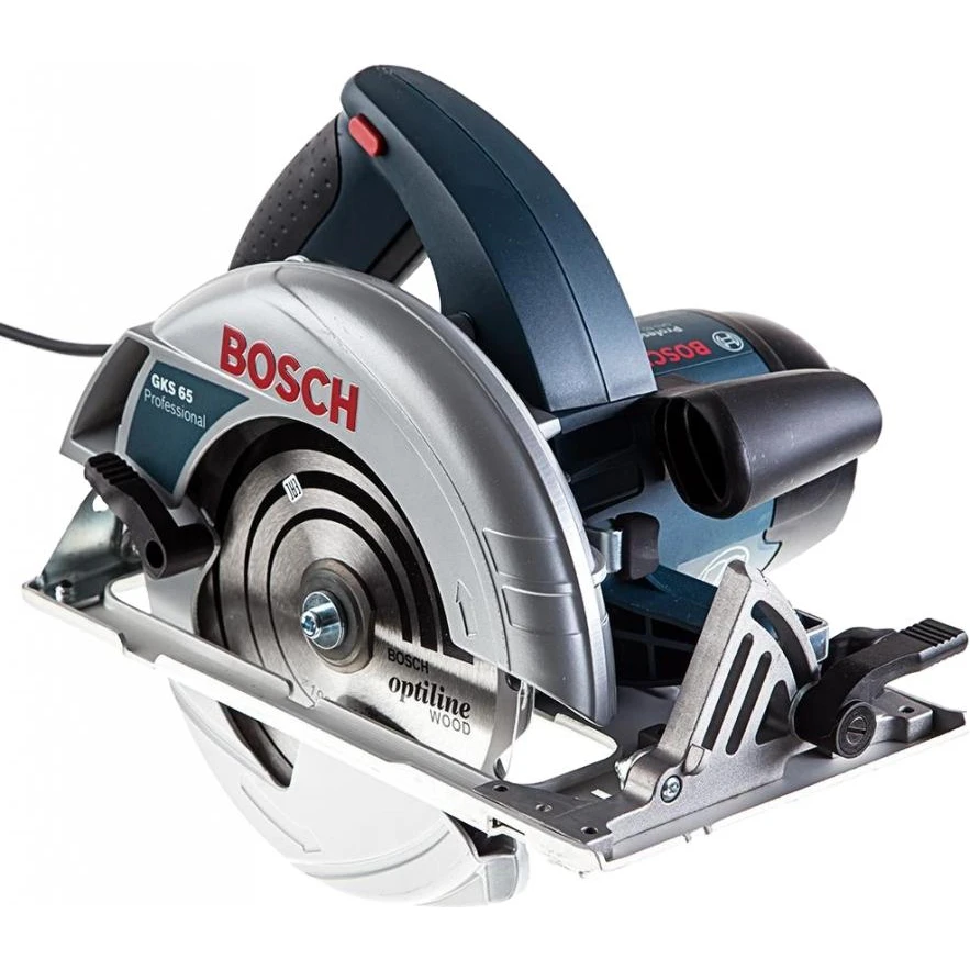 Пила циркулярная Bosch GKS 65 (000) (5900 об/мин, мощность 1600 Вт, диск 190 мм, подключение пылесоса)