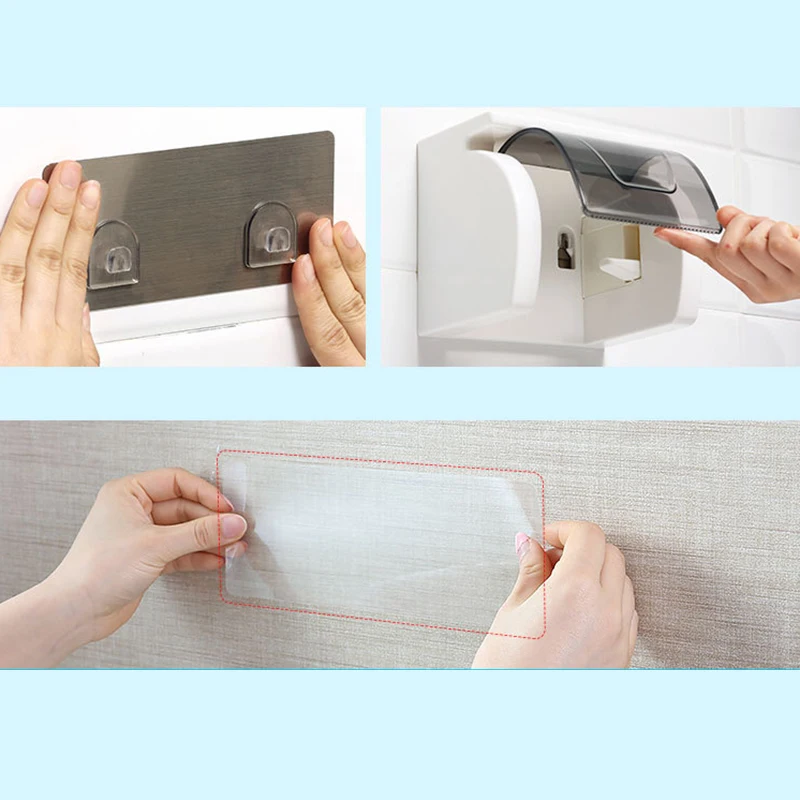 Easy Install Toilet Punch Free Paper Roll Holder Waterproof Bathroom Tissue Box with Garbage Bag