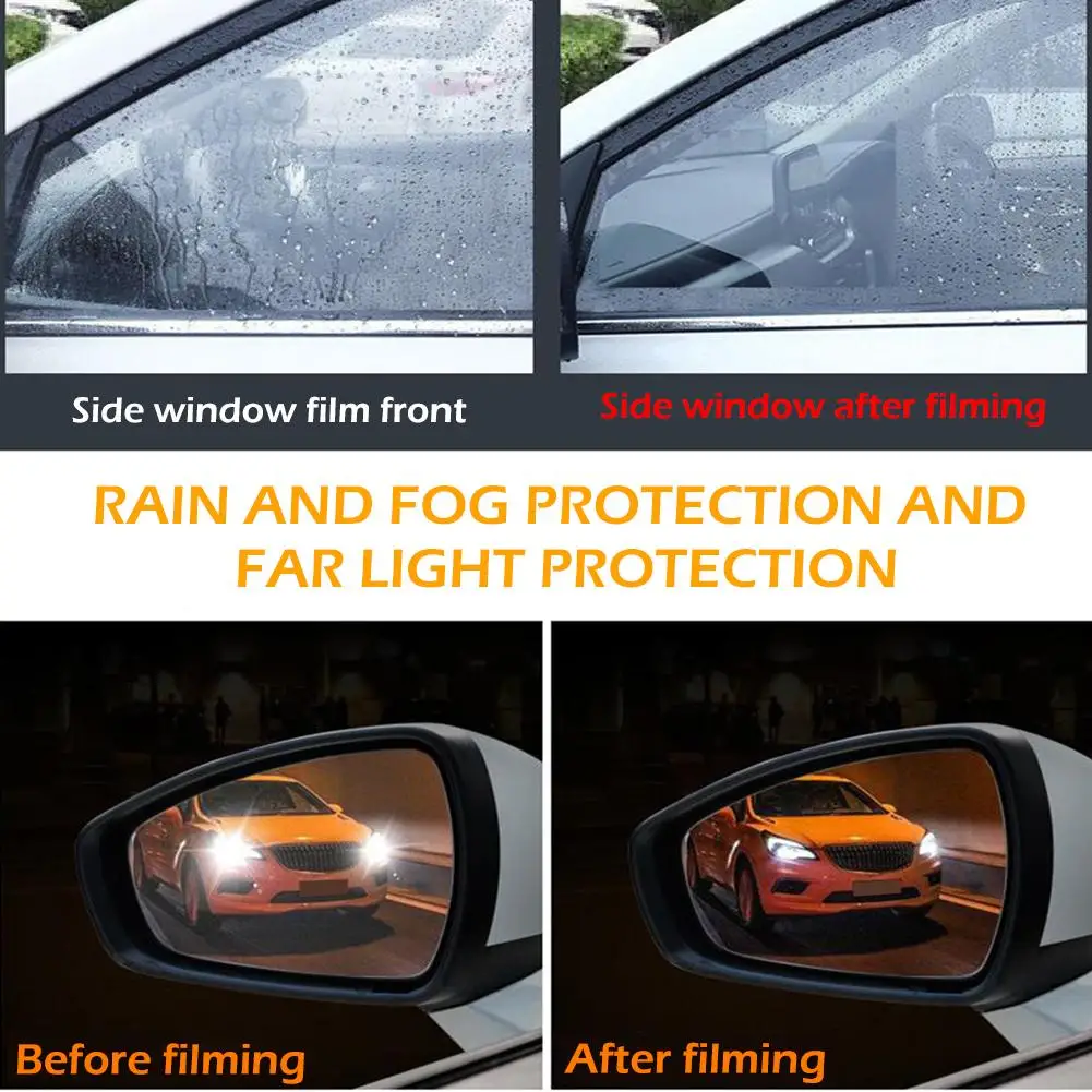 Anti Fog Car Side Mirror Window Films Anti Glare Rearview Mirror Protective Films Waterproof Bathroom Mirrors Windows Stickers