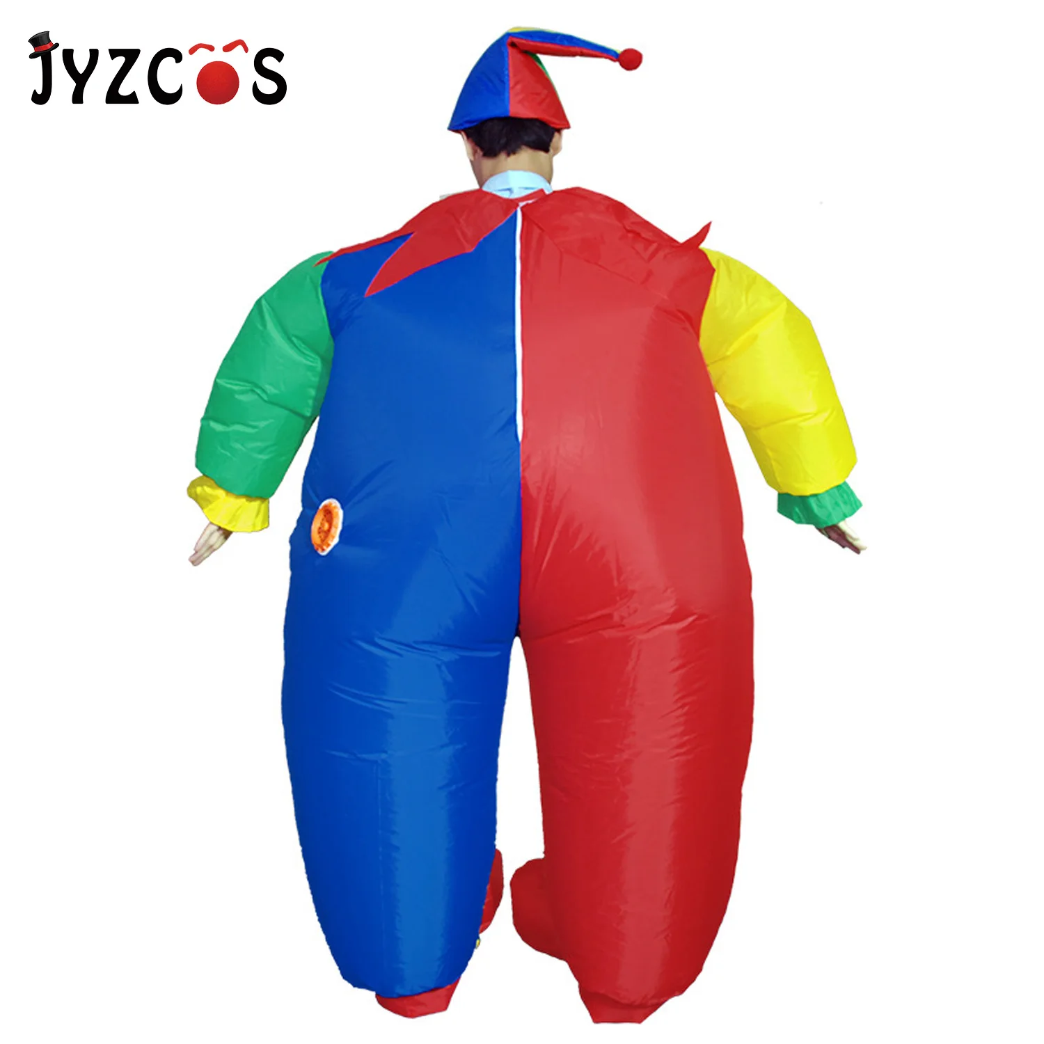 JYZCOS надувной костюм клоуна для взрослых забавная игра платье костюмированной