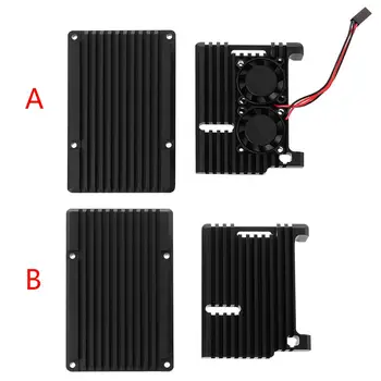 

Aluminum Alloy Enclosure Case Metal Shell Black Box Radiating Plate Heatsink Cooler for Raspberry Pi 4 Model B