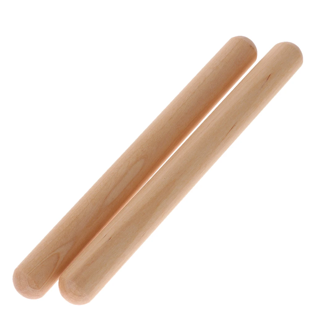 Pair of Percussion Wooden Claves, Classic Wood Drum Sticks Drumsticks Student Kids Drum Sticks Musical Parts Accessory