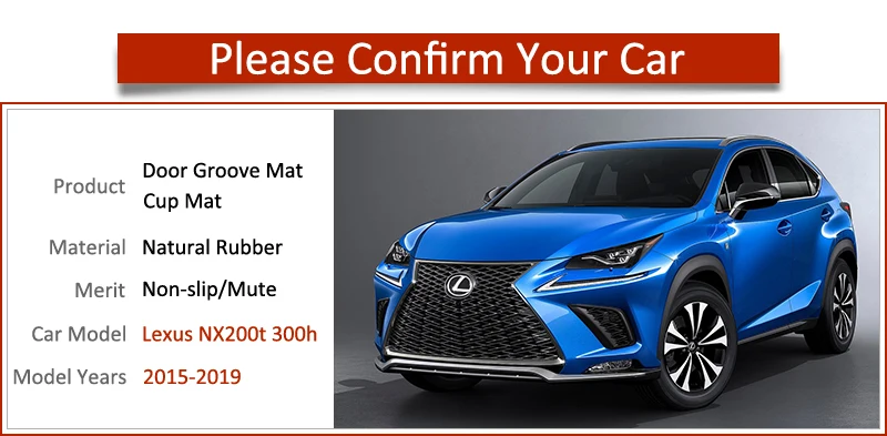 Противоскользящий коврик для Lexus NX 200T 300 300H AZ10 NX200T NX300 NX300h аксессуары слот для ворот подставка