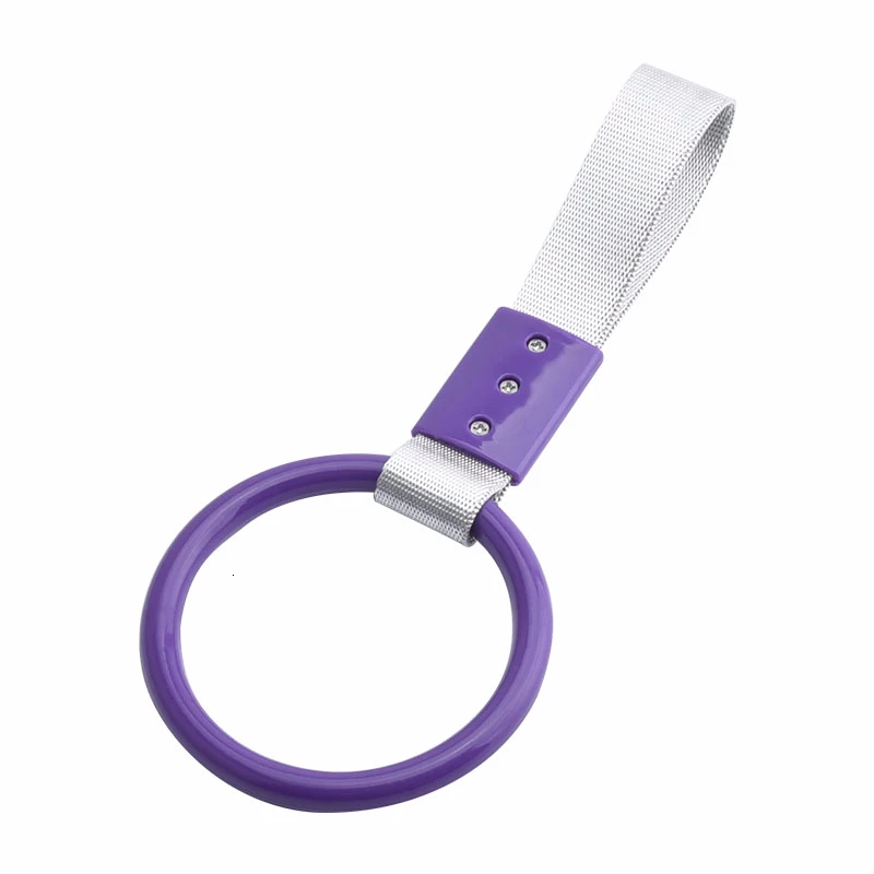 ESPEEDER, круглые трусики с кольцом, очаровательные, Drift Hook, внутренняя ручка, ремешок, Круглый JDM, Tsurikawa, кольцо, автомобильные аксессуары - Название цвета: Фиолетовый