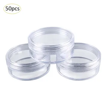 

50pcs 5ml Empty Face Cream Container Box Cosmetic Jar Pots Makeup Tool Mini Face Skin Cream Container Storage Refillable Bottles