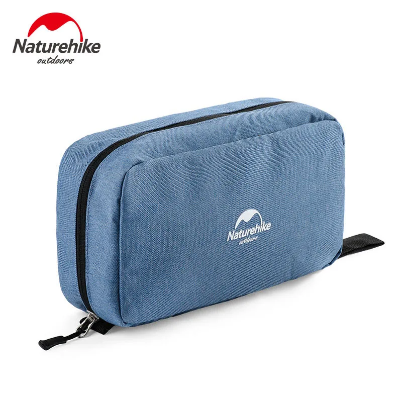 NatureHike сумка для мытья, дорожная косметичка, мужские сумки, большой женский набор для макияжа, водонепроницаемая сумка для мытья, фиолетовая, темно-синяя, серая, Черная - Цвет: Синий цвет