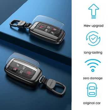 

For Land Rover Barrier-free Transport Signal Aluninum Alloy TPU Film Car Keychain Shell Key Cover Decoration Accessories