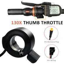 

22.2mm Electric Bicycle Thumb Throttle Accelerator Speed Control E-bike 130X Thumb Throttle 3Pin Waterproof/SM Connector