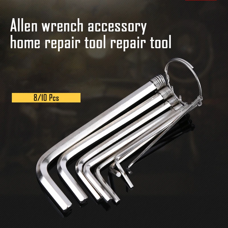Новый 8/10 шт внутренний шестигранный гаечный ключ Метрическая комбинация 1 5 мм-10