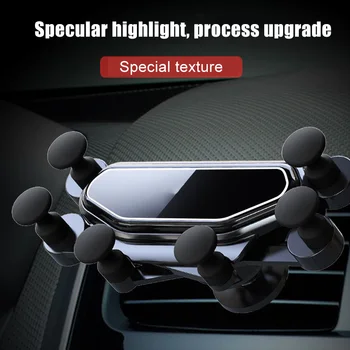 

New Gravity Car Phone Holder Car Air Vent Mount Car Holders Flexible Adjustable Mobile Phone Stand
