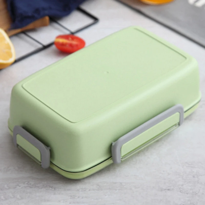 Four buckle leakproof lunch box microwave leakproof lunch box lunch box independent small bowl portable food box
