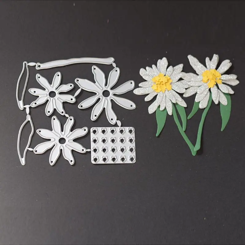 

2020 New Cute Daisy Cutting Dies Stencil DIY Scrapbooking Album Stamp Paper Card Emboss