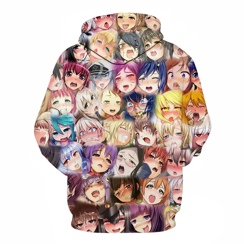 Sweaty Face Ahegao Весенняя Повседневная Толстовка с 3D принтом спортивная мужская толстовка с капюшоном пуловер куртка в уличном стиле Прямая поставка ZOOTOPBEAR