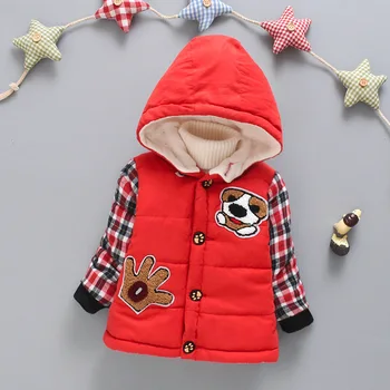 

Autumn&winter Coat Plus Velvet Thicke Korean Version of The Boy 1-3 Years Old Girl Plus Velvet Thick Cotton Puppy Cotton Jacket