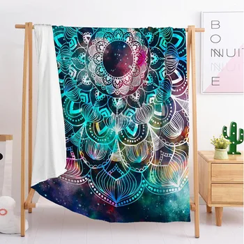 

2020 new popular Bohemian elephant lion export Large and small size throw blanket tapestry sleeping blanket soft flannel blank