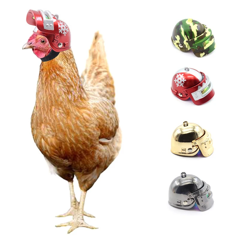 Casco de pollo para mascota, sombrero duro pequeño para pájaro, pato, sombrero para mascotas, tocados, decoraciones de cabeza de pollo, suministros pequeños para mascotas, 1 ud.