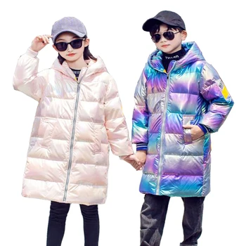 

New Children's Down Jacket High Quality Boys Girls Winter Jackets Long Coats for Girls Winter Clothing Colorful Girls Down Coats