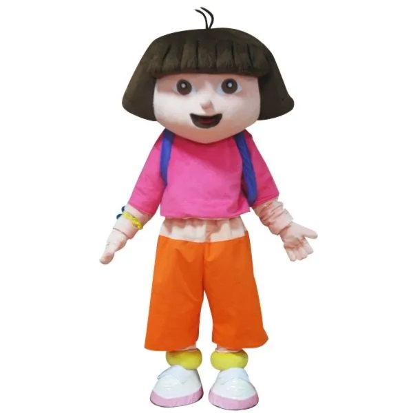 

New Version the Naughty Dora girl doll Mascot Costume Adult Birthday Party Fancy Dress Halloween Cosplay Outfits Clothing Xmas
