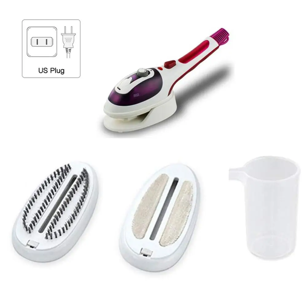 purple US plug 220 В ручная Паровая щетка для одежды, портативная Паровая керамическая железная щётка для сухой чистки, два в одном, ручной паровой Утюг - Цвет: purple US plug