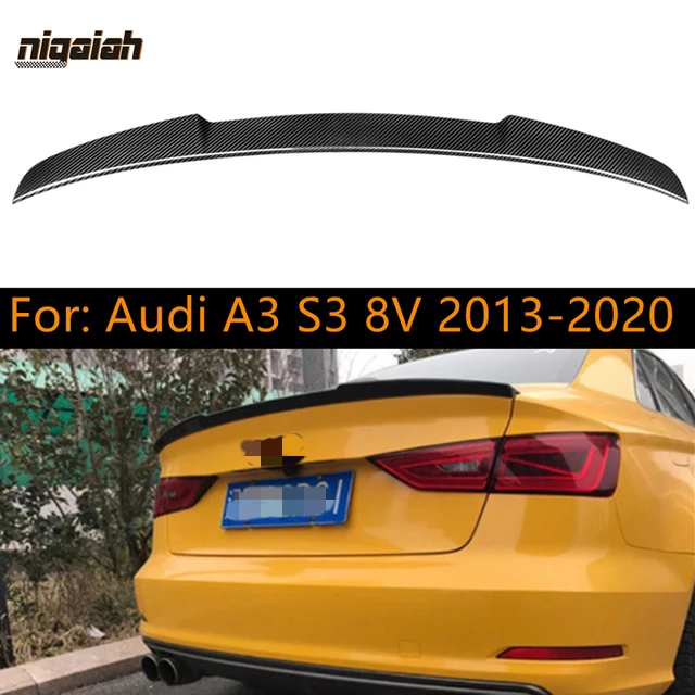 Car Rear Spoiler Wing High Kick Truck Lip Glossy Black For V Type Fit For  Audi A3 S3 8v Sedan Car Accessories - Spoilers & Wings - AliExpress