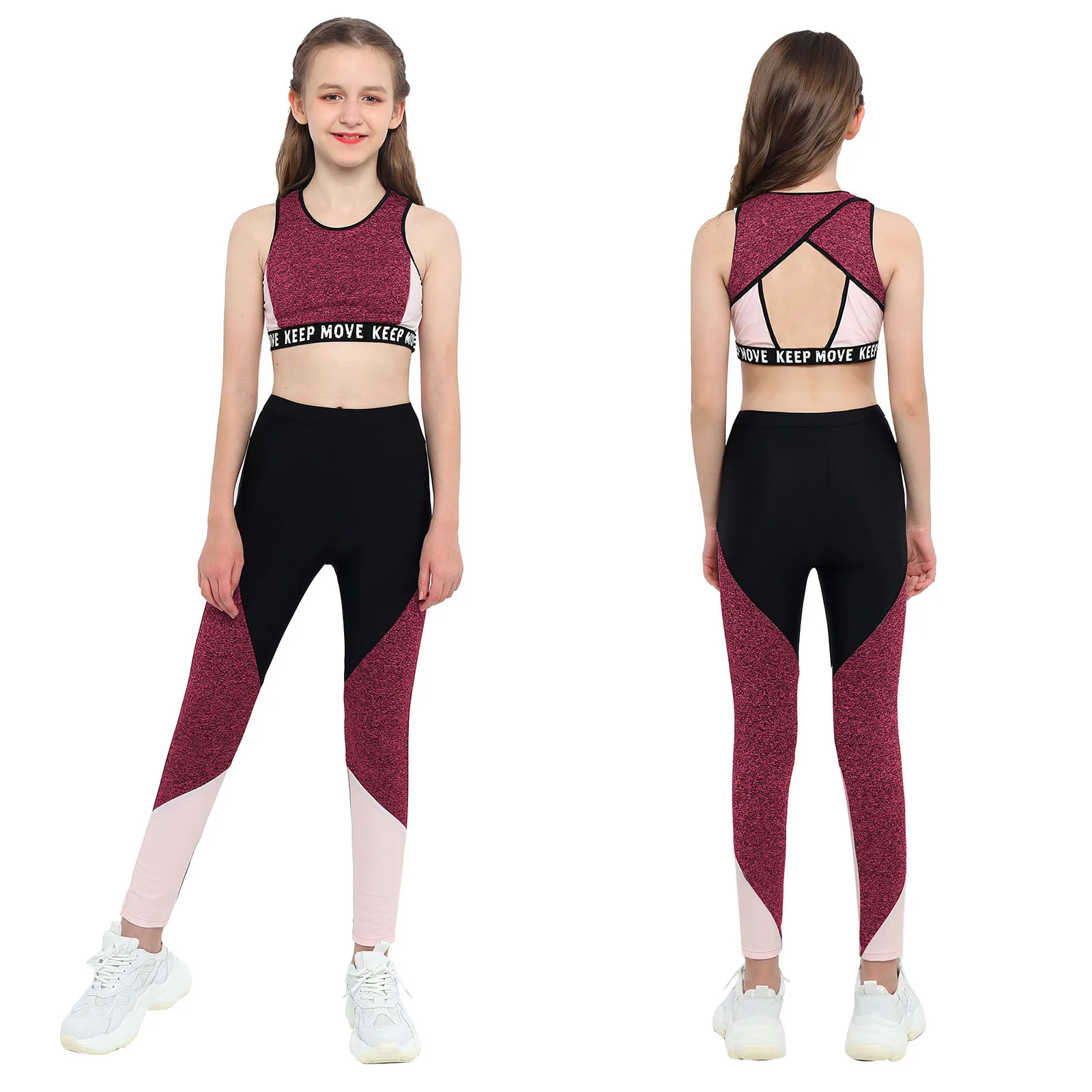 clothing sets baby Kids Yoga Sets Tracksuits for Children Girls Workout Fitness Girl Clothing Running Sports Suit Sleeveless Hollow Back Sports Set absolver clothing sets	 Clothing Sets