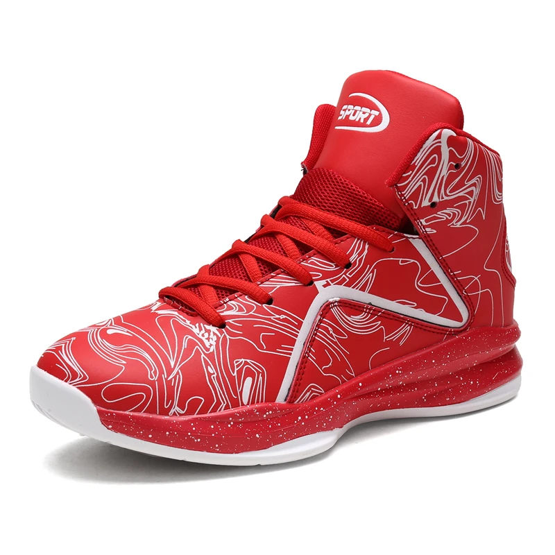 

High Top Basketball Shoes Men Luminous Basketball Sneakers Boys Non slip Training Shoes Outdoor Street Cultural Basketball Boots