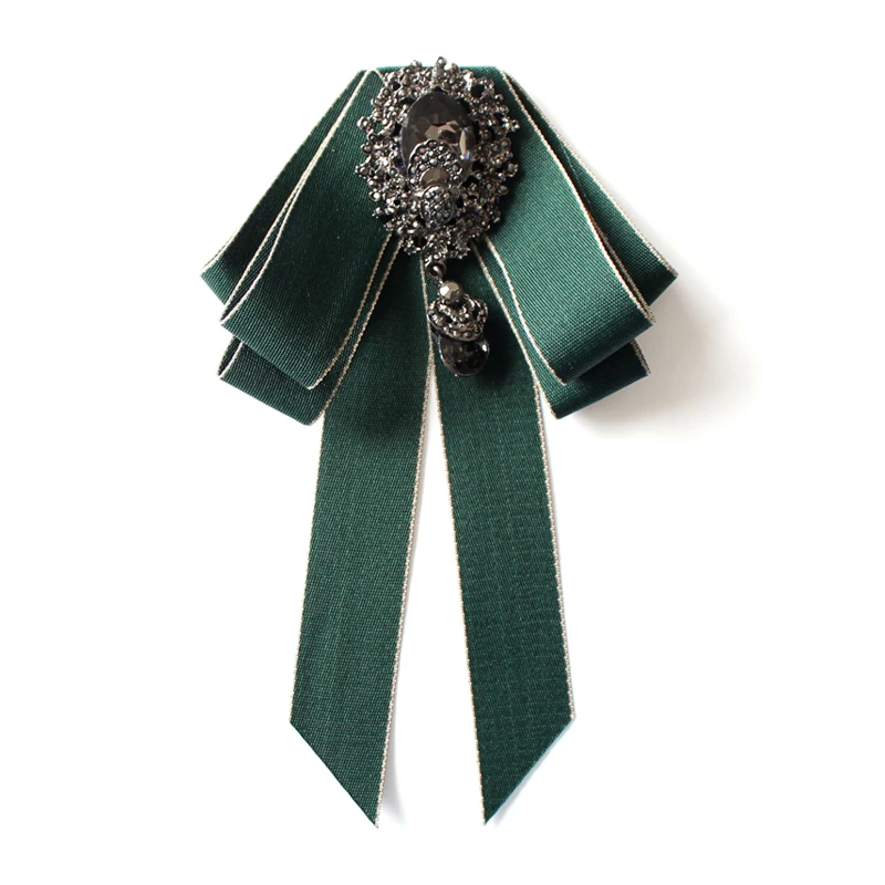 Ribbon Tie Мужская Женская рубашка с воротником, галстук-платок, сплав, стразы, галстук, свадебные, деловые, вечерние, подарок, ленты, галстуки-бабочки аксессуары - Цвет: Ribbon Tie