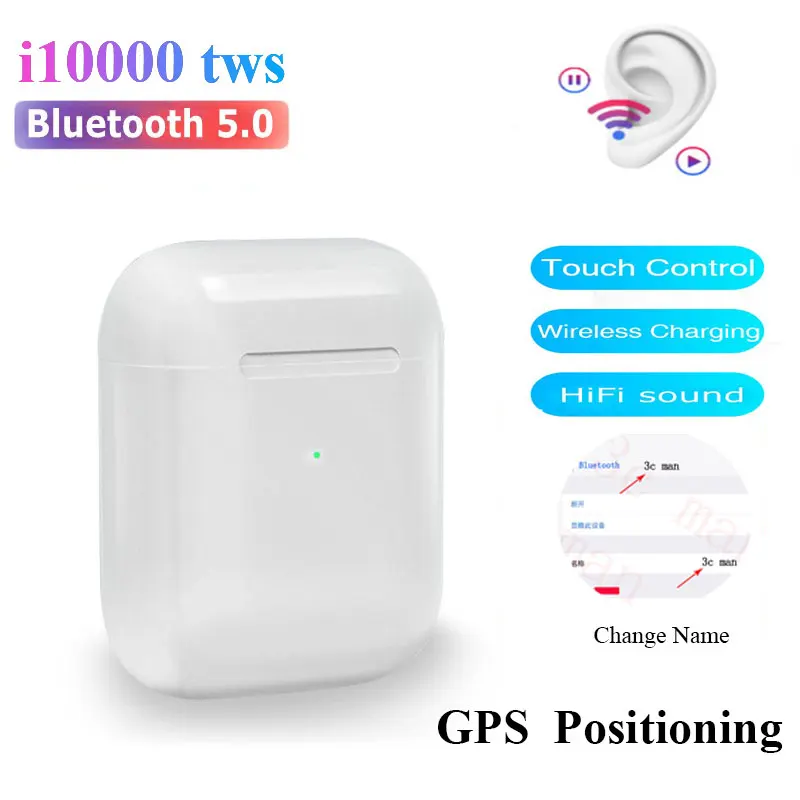 I10000 Airs Pro TWS изменить имя+ gps позиционирование беспроводной Bluetooth наушники smart sensor pk i90000 pro i100000 TWS