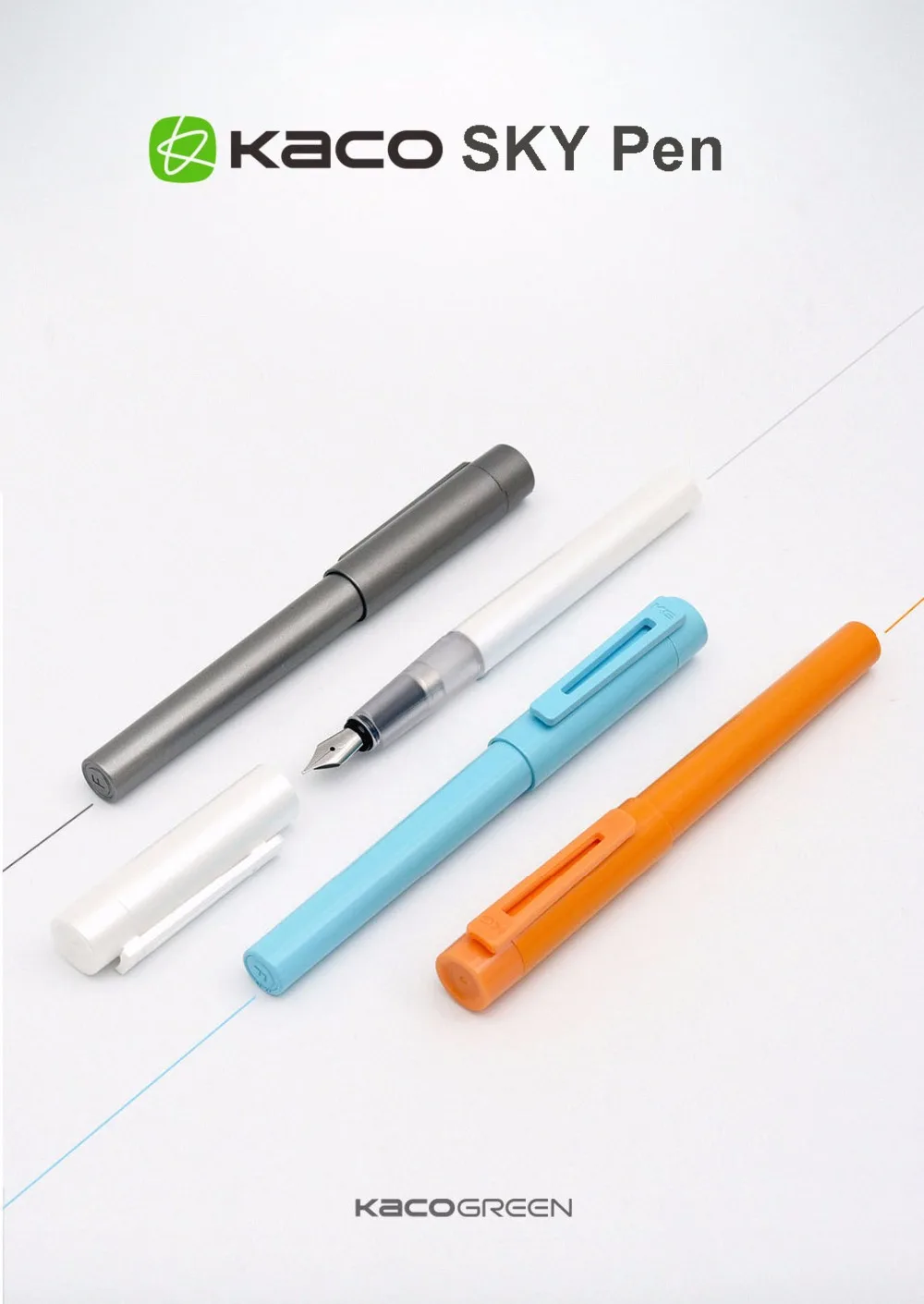 Xiao mi KACO SKY Pen авторучка 0,3 мм-0,4 мм стандарт ЕС чернильная коробка 4 цвета с коробкой из Xiaomi mi дома