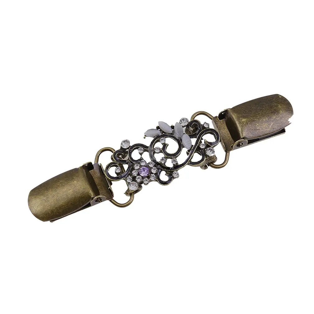 ancient bronze Винтажный кардиган, зажим для женщин, свитер, блузка, шаль, зажим для рубашки, воротник, Ретро стиль, утка, гибкие застежки, брошь для шали, очаровательный подарок - Цвет: ancient bronze