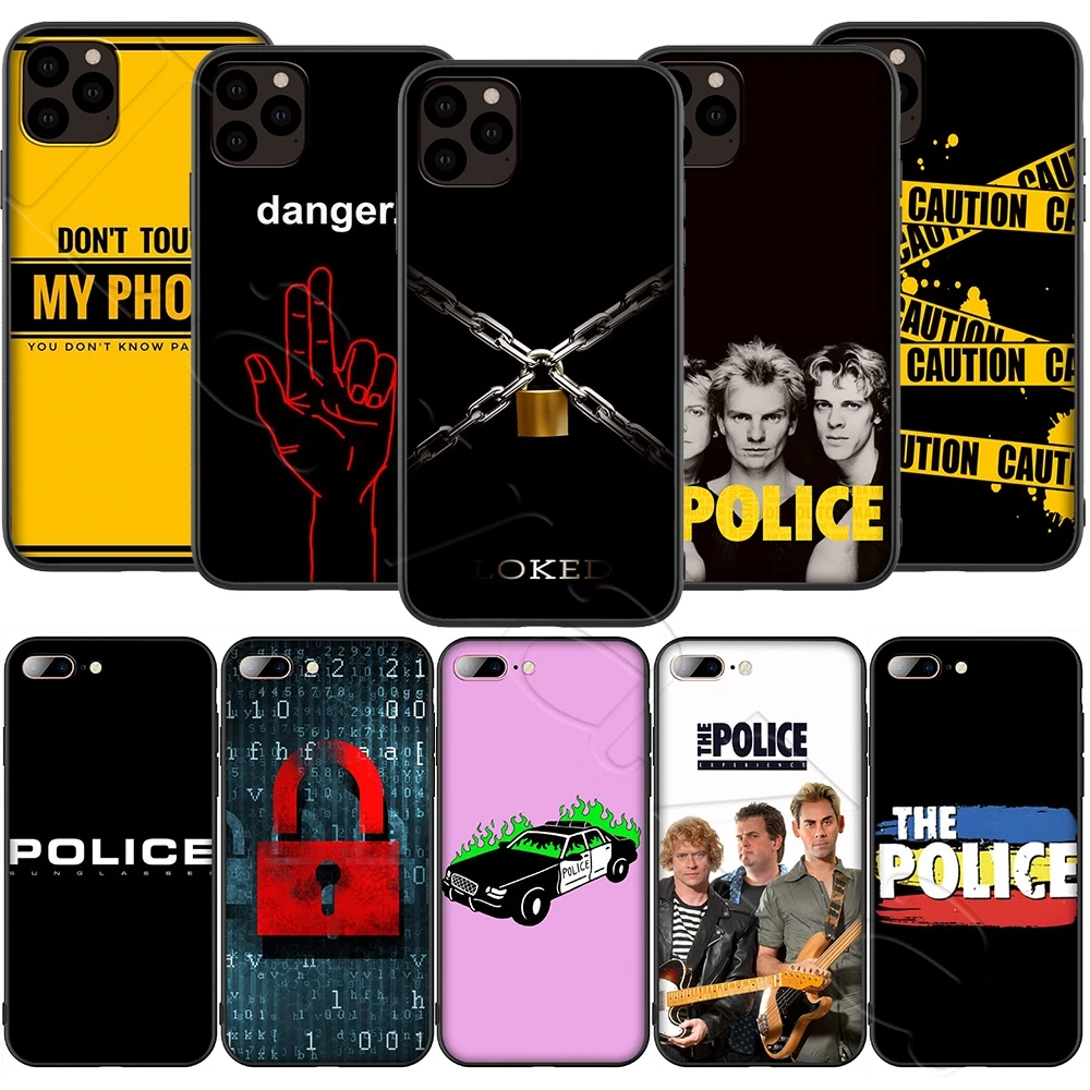 Силиконовый мягкий чехол Lavaza The Police для iPhone 12 Mini 11 Pro XS Max XR X 8 7 6 6S Plus 5 5S SE | Мобильные