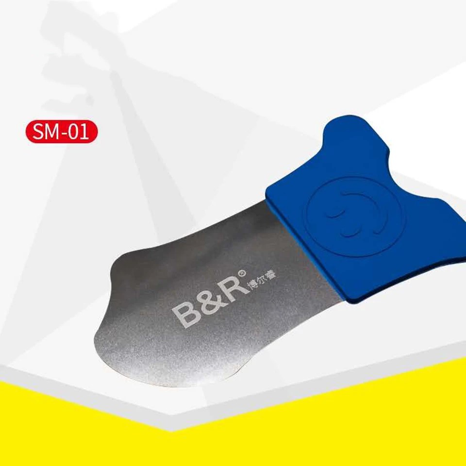 

B&R Stainless Steel Ultra Thin Pry Tool for iPhone iPad Samsung Phone Repair ToolsAnti-Slip LCD Screen Disassembly Opening Tool