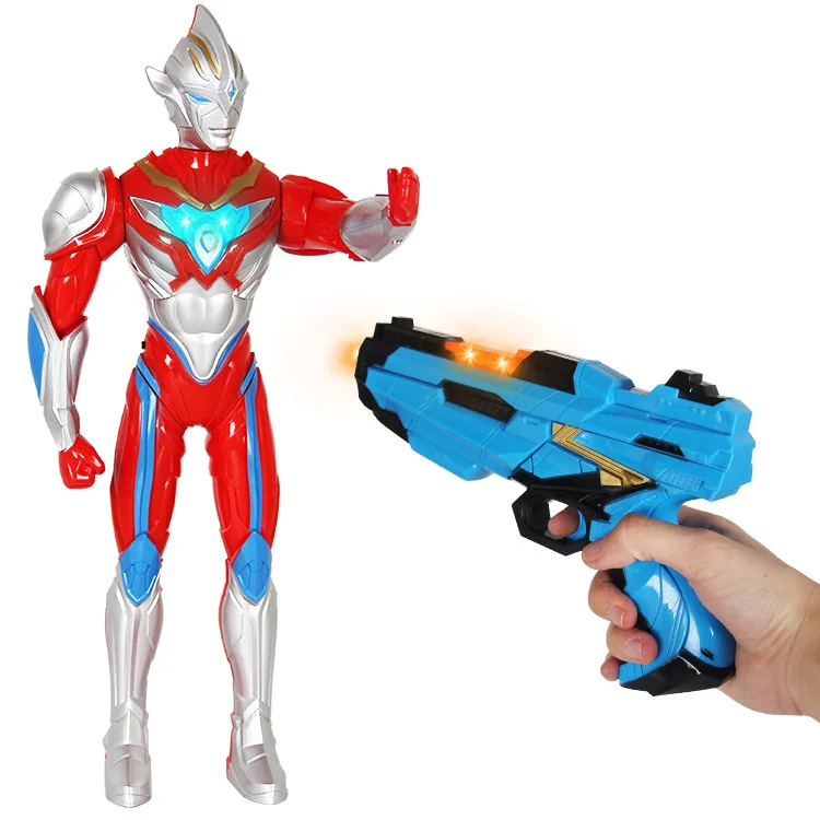 

Chinese Superman Toy Ott of Lights War Toy with Sound And Light Music Model Pistol Monster Robot