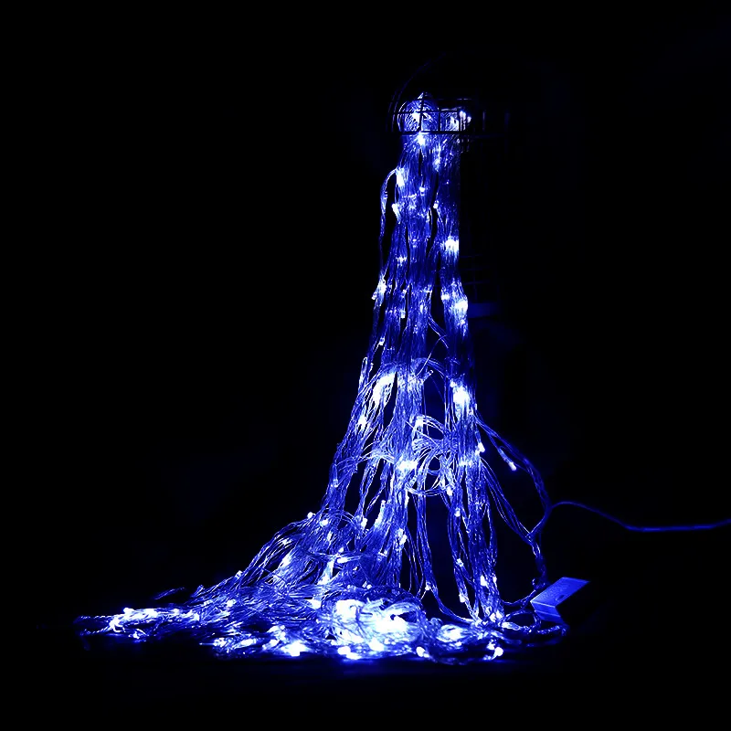 320 светодиодный фонарь с эффектом водопада, занавес, светодиодный Водопад, гирлянда, 3 м* 3 м, Рождественский фон свадебного торжества