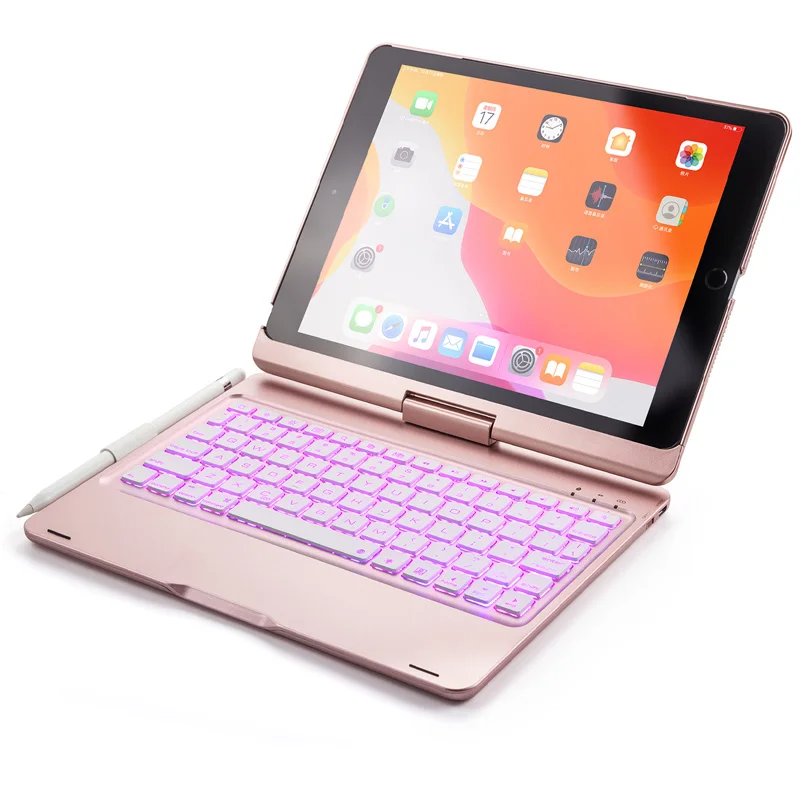 Чехол для iPad 10,2, тонкий, 7 цветов, с подсветкой, Беспроводная Bluetooth клавиатура, чехол, чехол для, iPad 10,2