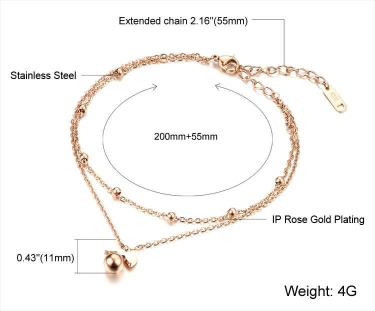 EyeYoYo с бантиком, двухслойная цепочка на лодыжке, Bijoux Pour Chaussure Femme, аксессуары для ног