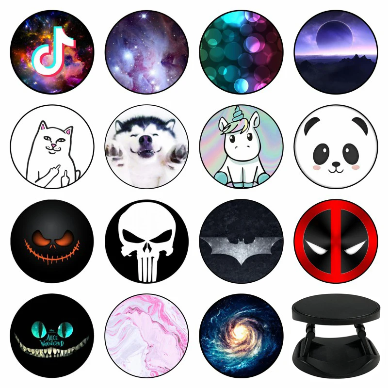 

2019 Musical Phone Socket Expanding Stand and Grip Mount Animal Cute Design Lazy Hand Finger Smartphones Folding Brackets