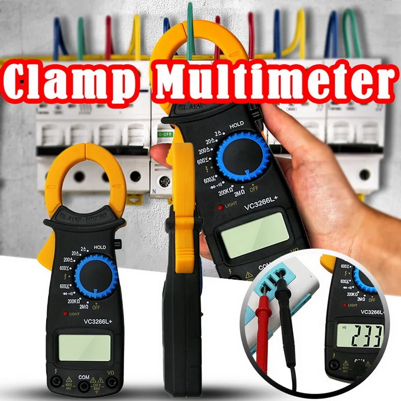 

VC3266L Digital Amper Clamp Meter Multimeter Handheld Current Clamp Pincers Voltmeter Ammeter AC/DC Ohm Current Voltage Tester