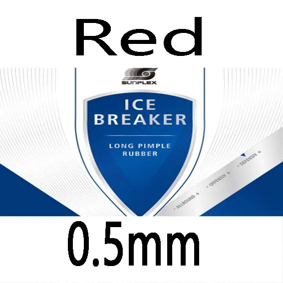 Red 0.5mm SUNFLEX ледокол длинный pips-out Настольный теннис/pingpong Резина с губкой без губки с губкой - Цвет: Red 0.5mm