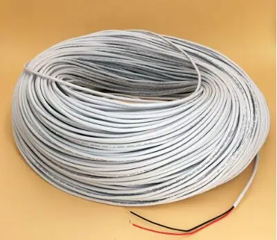 

AWG22 2Pin 3A Rated electrical Cable wire insulated White Jacketed LED Extension wires for electronics