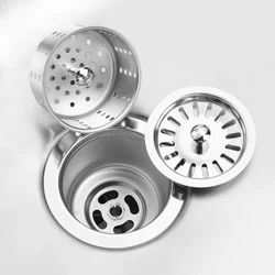 Stainless Steel Kitchen Drains Basket Hole Leftovers Filter Cleaner Kitchen Strainers Bathroom Fregaderos De Cocina Improvement