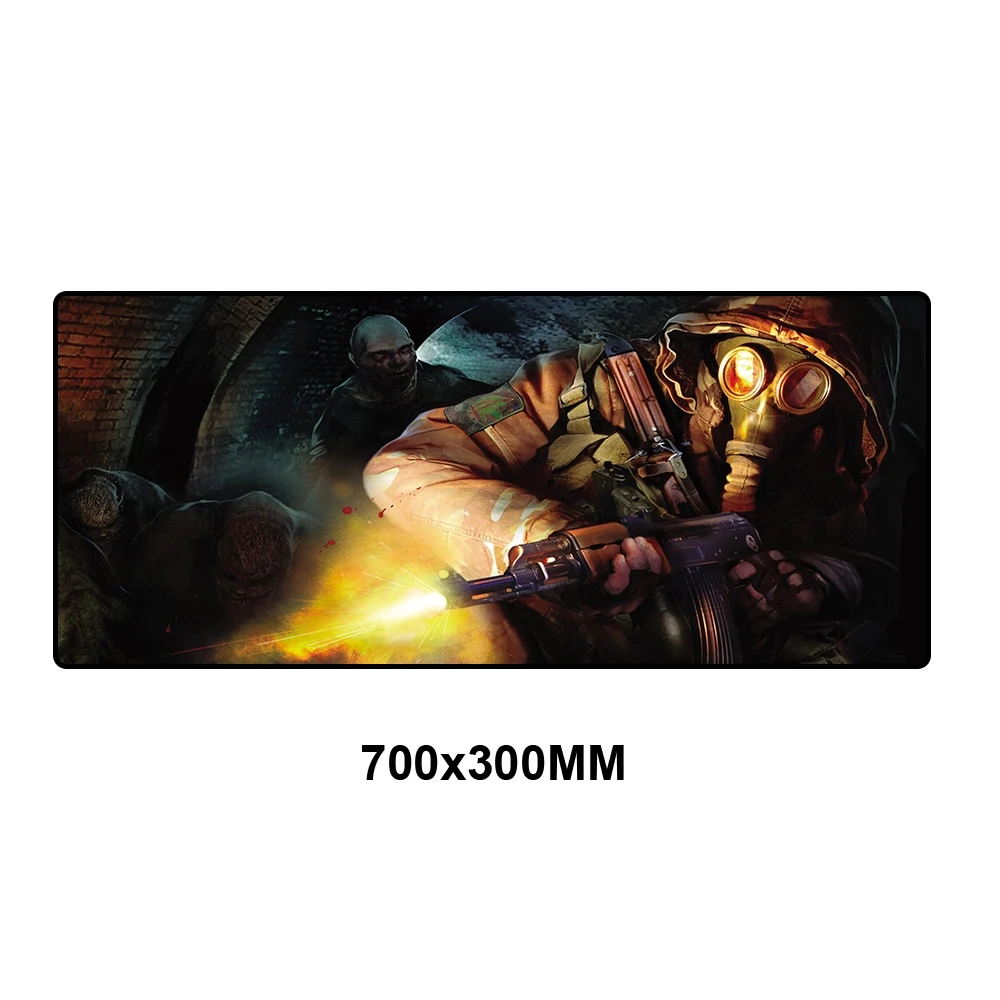 QXZ-019 Коврик для мыши Stalker игровые коврики 700x300 мм оверлок край ПК компьютерный игровой коврик для мыши геймер коврик Мышь Клавиатура большой XL резиновая накладка на стол - Цвет: QXZ-019