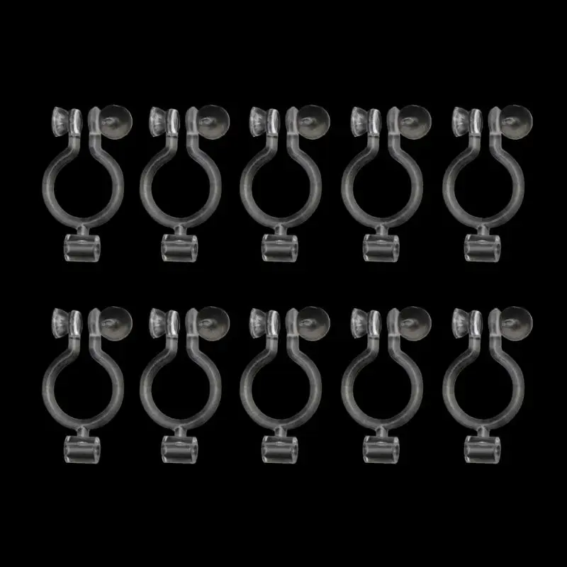 10Pcs Invisible Clip-on Earring Converters for Non Pierced Ears Jewelry Findings T4MD - Окраска металла: W