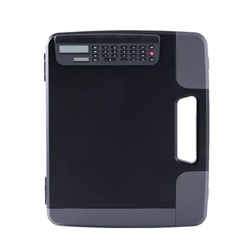 

Multifunctional A4 Files Box Document Clipboard Case with Calculator Data Files Storage Organizer for Office Business Studying (